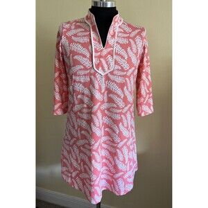 Duffield Lane The Performance Mia Dress In Coral Fern  Size Large